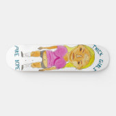Starke Mädchen weiß durch Patrick Jilbert Skateboard (Horizontal)