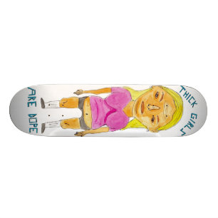 Starke Mädchen weiß durch Patrick Jilbert Skateboard