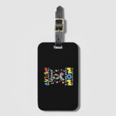 Starke Mama, die nie das Bewusstsein für Autismus  Gepäckanhänger (Vorderseite Vertikal)