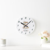 Starke Mama Retro Script Groovy Mutter Tag Runde Wanduhr (Zuhause)
