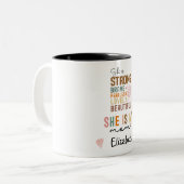 Starke Mama Retro Script Groovy Mutter Tag Zweifarbige Tasse (Vorderseite Links)
