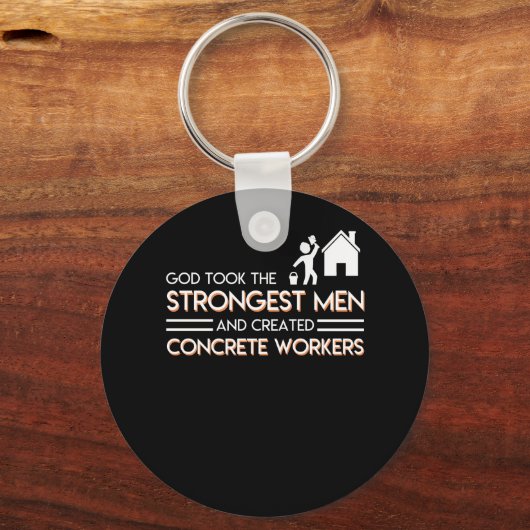 Starke Männer schufen Betonarbeiter Schlüsselanhänger (Vorderseite)
