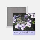 Stärke - Mauve Hydrangeas Magnet (Vorderseite/Rückseite)