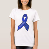 Starke ME/CFS Warrior Blue Awareness Ribbon bleibe T-Shirt (Vorderseite)