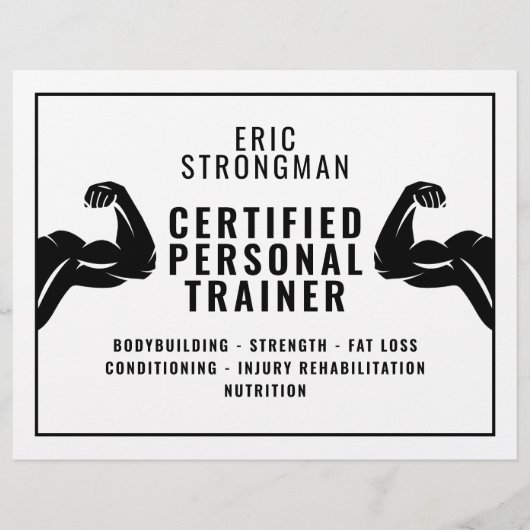 Starke minimalistische Fitness Flyer (Vorne)