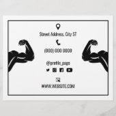 Starke minimalistische Fitness Flyer (Hinten)