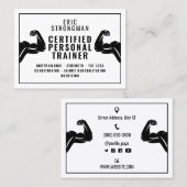 Starke minimalistische Fitness Visitenkarte (Vorne/Hinten)