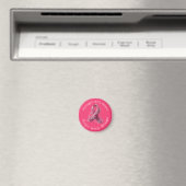 Stärke mit Anmut – Brustkrebsbewusstsein Magnet (In Situ (Geschirrspüler))