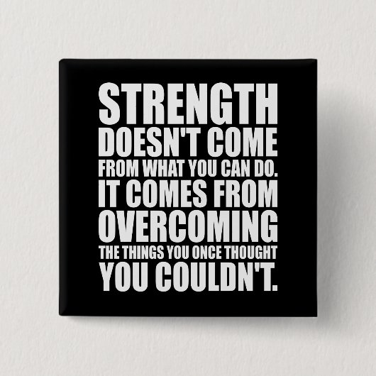 Stärke - Motivierend Wörter Button (Vorderseite)