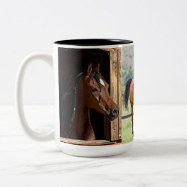 Stärke, Mut und Macht Zweifarbige Tasse