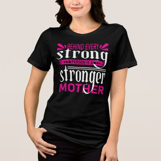 Starke Mutter am besten Tri-Blend Shirt (Vorderseite)