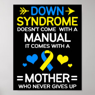 Starke Mutter für das Bewusstsein für Down-Syndrom Poster