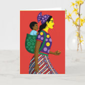Starke Mutter Grafik-Kunstkarte Karte (Gelbe Blume)
