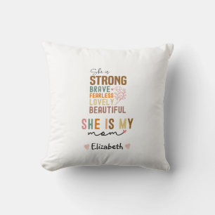 Starke Mutter Retro-Script Groovy Muttertag Kissen