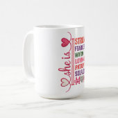 Starke Mutter Zitat Kaffeetasse (Vorderseite Links)