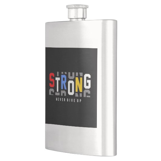 Starke nie aufgeben flachmann (Links)