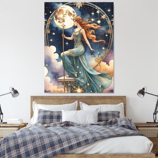 Stärke oder Höhe - Tarot inspiriert Leinwanddruck (Insitu (Schlafzimmer))