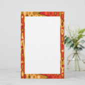 starke orange Grenze Briefpapier (Stehend Vorderseite)