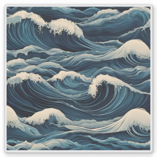 Starke Ozeankleber Aufkleber (Vorderseite)