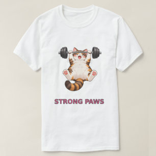 Starke Pfoten Katze Gewichtheben T-Shirt