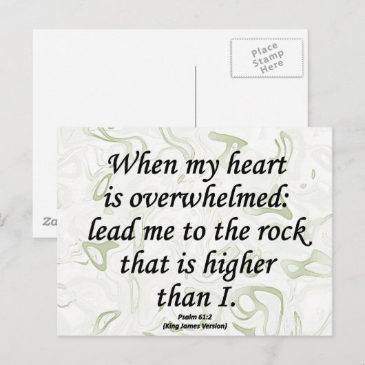 Stärke Psalm 61-2 Postkarte (Vorne/Hinten)