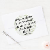 Stärke Psalm 61-2 Runder Aufkleber (Umschlag)