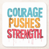 Stärke Rechteckiger Pappuntersetzer (Vorderseite)