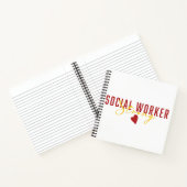 Starke Red Gold-Stars für Sozialarbeiter Notizblock (Innenseite)