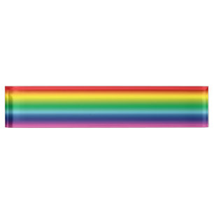 Starke Regenbogenfarben lgbtq lgbt Gay Desk Schild Namensplakette
