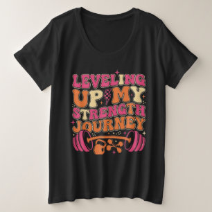 Stärke-Reise auf das nächste Level   Fitness-Wachs Große Größe T-Shirt