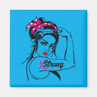 Starke Rosie The Riveter Brustkrebsaufklärung Magnet