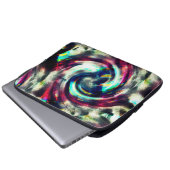 Starke rote bis blaue Spirale über graue, raue For Laptopschutzhülle (Vorne Knopf)