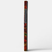 Starke rote Haut über grobgrau Case-Mate iPhone Hülle (Rückseite / Links)