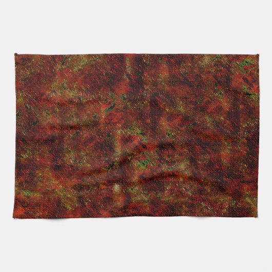 Starke rote Haut über grobgrau Geschirrtuch (Horizontal)