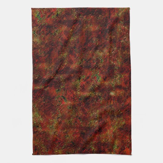 Starke rote Haut über grobgrau Geschirrtuch (Vertikal)