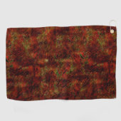 Starke rote Haut über grobgrau Golfhandtuch (Horizontal)