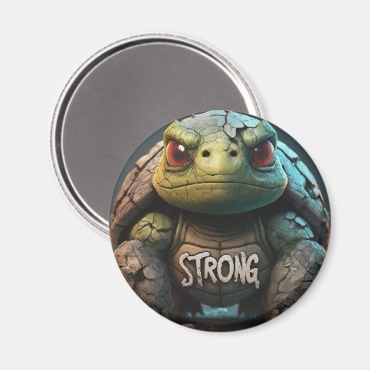Starke Schildkröte Magnet (Vorderseite/Rückseite)