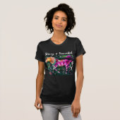 Starke schöne Abstrakte Whimsical Horse Malerei T-Shirt (Vorne ganz)