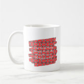 Stärke-Schrift Rot Florales Muster Kaffeetasse (Links)