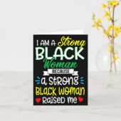 Starke Schwarze Frau Hat Mich Erzogen Mädchen Mela Karte (Gelbe Blume)