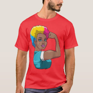 Starke schwarze Frau Pansexual Prix Schwarze Gesch T-Shirt