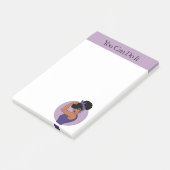 Starke Schwarze Frau Post-it Notizen (angewinkelt)