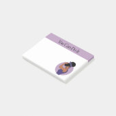 Starke schwarze Frau Post-it Notizen (angewinkelt)