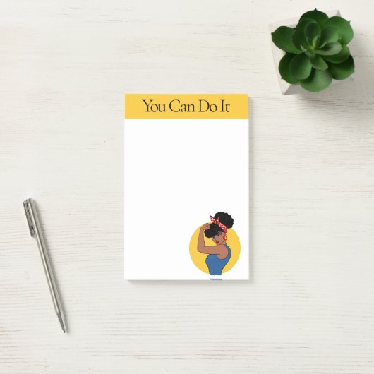 Starke schwarze Frau Post-it-Notizen Post-it Klebezettel (Büro)