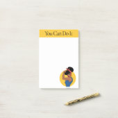 Starke schwarze Frau Post-it-Notizen Post-it Klebezettel (Auf Schreibtisch)