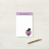 Starke schwarze Frau Post-it-Notizen Post-it Klebezettel (Auf Schreibtisch)