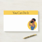 Starke schwarze Frau Post-it-Notizen Post-it Klebezettel (Auf Schreibtisch)