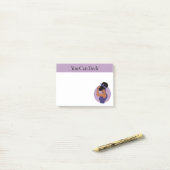 Starke schwarze Frau Post-it-Notizen Post-it Klebezettel (Auf Schreibtisch)