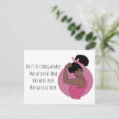 Starke schwarze Frauen-Postkarte Postkarte (Stehend Vorderseite)