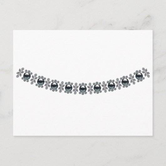 Starke schwarze Perlen Postkarte (Vorderseite)